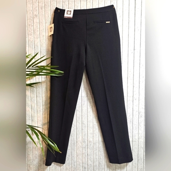 Anne Klein Black Dress Pants Size 2 – NWT Straight Leg Work Career Trousers - Picture 2 of 2